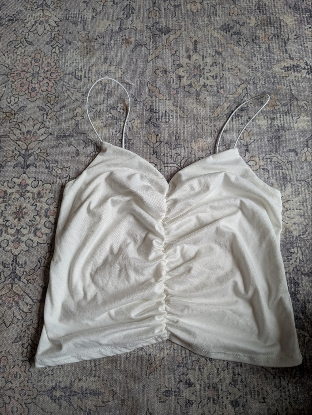 Cream Strapless Ruched Bust Tube Top